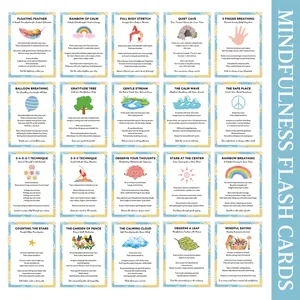 Achtsamkeit Affirmationskarten Positives Denken Stressabbau Therapie Geschenke Für Lehrer Studenten Psychische Gesundheit Flashcards