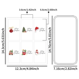 Kerstcadeau labels set met verschillende feestelijke patronen en Merry Christmas tekst