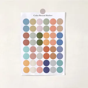 Autocollants ronds couleurs Morandi avec 48 étiquettes pour scellage et décoration