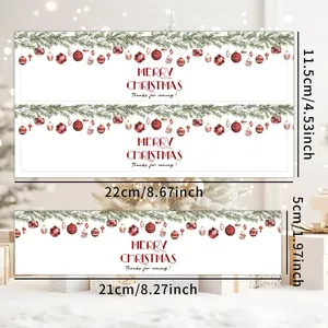 Gedetailleerde maatspecificaties voor kerstflesetiketten en stickers voor de feestdagen