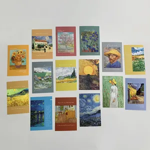 Nordic Art Masterpiece Decorative Postcards Van Gogh Monet Matisse Impressionist Oil Painting Wall Decor Cards For Bedroom Dorm