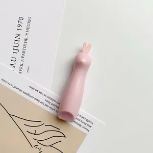 Close-up of pink rabbit shaped mini utility knife for opening boxes and mail