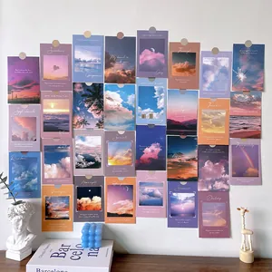 Lot de 30 cartes décoratives paysages de nuages pour décoration murale