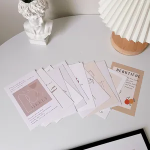 Set of 15 Nordic INS style wall decor cards with minimalist line art for home and bedroom