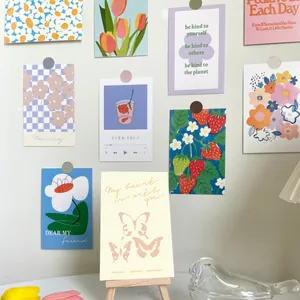 Lot de cartes postales de fleurs nordiques avec des phrases inspirantes de décoration