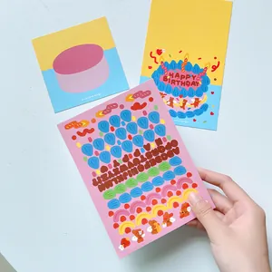 Adesivi per orsetti e set di carte con alfabeto per decorazione regalo fai-da-te