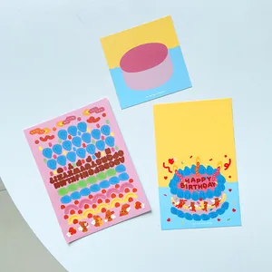 Set di tre graziose cartoline d'auguri con orsi e adesivi alfabeto per regali fai da te
