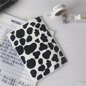 Cow print stickers with black and white milk pattern for DIY scrapbooking and stationery