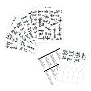 Etichette per Dispensa in PVC Trasparente Per Contenitori Adesivi Impermeabili Organizzazione Cucina Scritta a Mano Minimalista