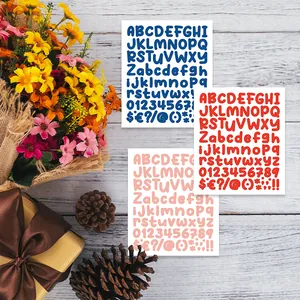 Colorful alphabet and number sticker set for DIY mugs and personalized party decorations