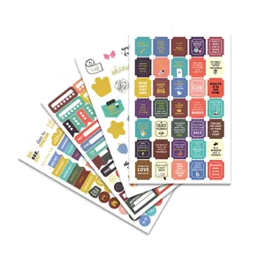 Kit d'autocollants pour agenda professionnel avec citations et icônes de planning