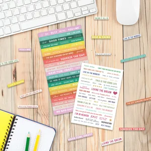Set di adesivi creativi con alfabeto inglese e citazioni positive per il journaling