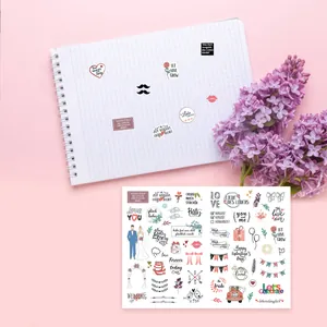 German wedding sticker set with 266 romantic decals for planners and invitations