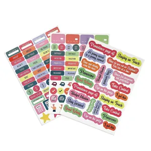 Autocollants pour Agenda Multicolores Papier Autocollant Étiquettes Budgétaires Fonctionnelles pour Journalisation Scrapbooking Autocollants Décoratifs Fournitures de Bureau