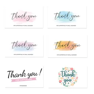 Biglietti di Ringraziamento Per Piccole Imprese Minimalisti Moderni Per L'apprezzamento Del Cliente Carta Patinata Biglietti Per Confezioni Regalo