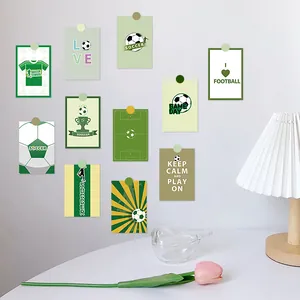 Lot de 12 affiches murales de football avec motifs sportifs pour décoration de chambre
