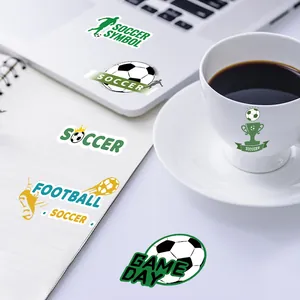 Lot de stickers de football pour ordinateurs et gourdes avec trophées et motifs