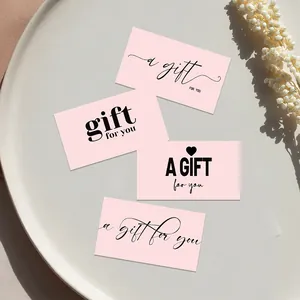Pink gift cards with a gift for you message, elegant floral stationary for any occasion