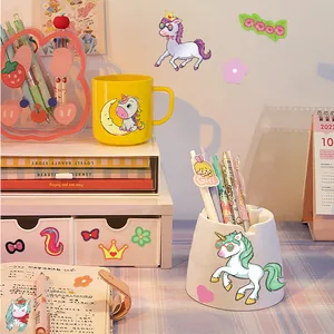 Σετ αυτοκόλλητων μονόκερος DIY για παιδιά με χαριτωμένα ζώα και θέματα για κορίτσια
