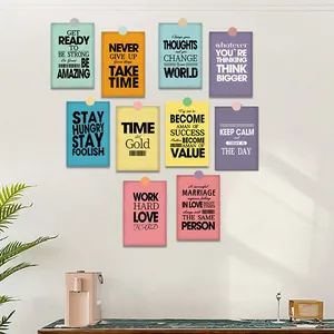 Nordic Style Inspirational Quote Decorative Cards Minimalist Cardstock Wall Art Postcards For Dorm Room Home Office Wall Decor