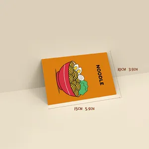 Set van 9 vintage food posters inclusief minimalistische oranje ramen noodle print