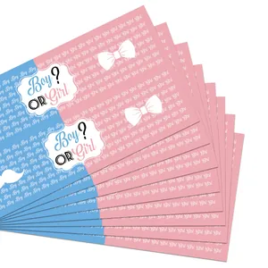 Gender Reveal waterfles etiketten set met Boy of Girl design voor feestartikelen