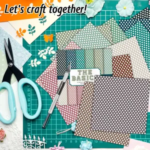 6x6 inch retro polka dot scrapbook paper collection for DIY photo albums and crafting