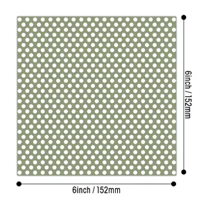 6 inch green decorative scrapbook paper with white polka dots pattern for DIY crafts