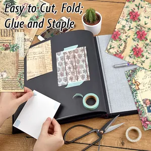 Vintage Christmas scrapbook paper collection for DIY journals and handmade albums
