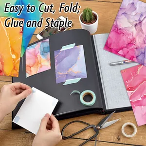 Artistic marble textured decorative papers for DIY scrapbooking and photo albums