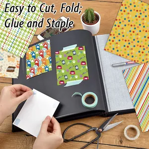 DIY cat-themed scrapbook paper collection with 12 cute patterns for photo albums