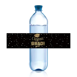 Etiquetas de Botella de Agua de Graduación de Clase de 2025 Pegatinas de Congrats Grad para Decoración de Fiesta Suministros de Ceremonia de Celebración