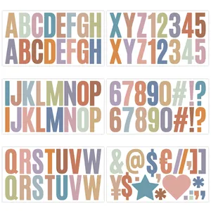 Waterproof PVC Alphabet Number Stickers For Water Bottles Journal DIY Decoration Colorful Letter Decals Home School Supplies