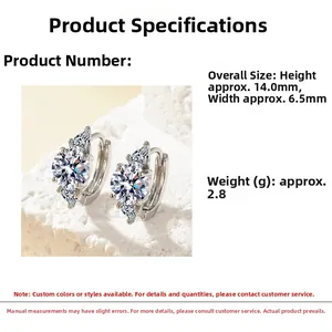 Detailed size parameters of geometric zircon hoop earrings showing 14.0mm height