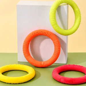 Dog Training Ring Pet Flying Disc TPR Foam Durable Bite Resistant Floating Interactive Toy For Outdoor Fitness Play