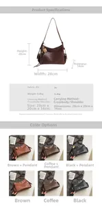 Tabella taglie con 28cm di larghezza e 20cm di altezza per la borsa a secchiello PU