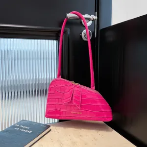 Sac à Épaule Asymétrique pour Femmes avec Imprimé Animal Sac Sous le Bras Géométrique en Cuir PU pour Fête Quotidienne