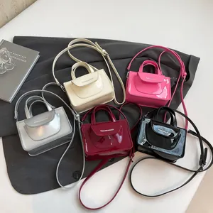 Mini PU leather crossbody flap bags in five colors with stylish fashion bags text