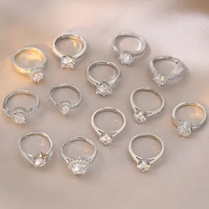 Classic 1 carat solitaire and luxury diamond rings with adjustable bands for women
