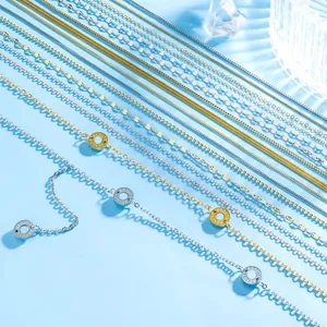 18K gold plated stainless steel chains in various styles with Beauty pendant