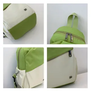 Detalles de mochila multifuncional con cremalleras dobles y base reforzada de nylon
