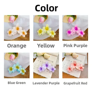 Détails de six couleurs vibrantes de pinces à cheveux en forme de fleur de frangipanier