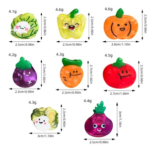 Cute fruit and vegetable hair claw clips set in colorful acetate resin for women