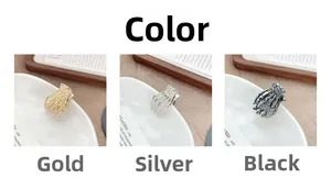 Detailed comparison of skeleton hand hair clips in gold, silver and black finishes