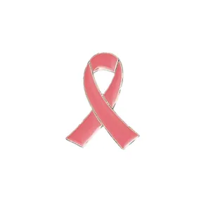 Broche en émail ruban rose en alliage pour la sensibilisation au cancer du sein