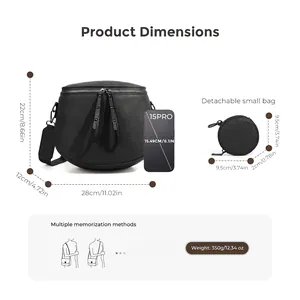 Schachbrett-Schultertasche aus genarbtem Leder mit Maßen und abnehmbarem kleinem Beutel