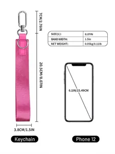 Guida alle taglie del portachiavi da polso in nylon con lunghezza di 20,5 cm e larghezza