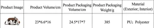Detailed size specifications table for cow print PU leather crossbody camera bag