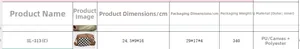 Detailed technical specifications for checkerboard crossbody bag model SL-313(C)