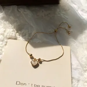 Gold Plated Stainless Steel Heart Pendant Necklace And Square Zircon Bracelet Minimalist Starburst Engraved Jewelry For Women